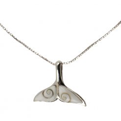 Sterling Silver Shiva  Whale Tail 16" Necklace (3pcs)