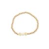 Gold Peace & Pearl Bracelet - (12pcs)