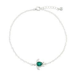 Silver Abalone Turtle Anklet-12pcs