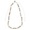 Coco & Dyed Shell White Cord Necklace-12pcs