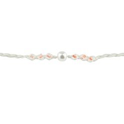 Pearl & Linen Bead Wishlet~Peach-25pcs