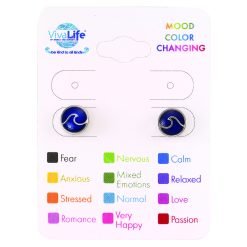 Circle Wave MOOD Stud Earrings-12pcs