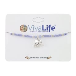 Pastel Seedbead Elephant Charm Bracelet-12pcs