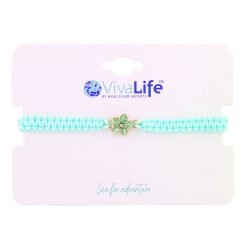 Enamel Hibiscus Macrame Bracelet-12pcs