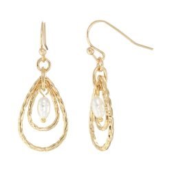 Double Teardrop Pearl Earrings-12pcs