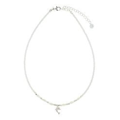 Crystal Dolphin Seedbead 15" Necklace-12pcs