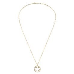 Crystal Happy Face 24" Necklace-3pcs