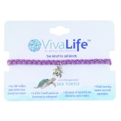"Give Back" Hatching Sea Turtle Wax Cord Bracelet-12pcs