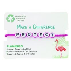 "PROTECT" Recyclable Flamingo Bracelet-6pcs