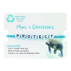 "PROTECT" Recyclable Manatee Bracelet-6pcs