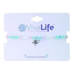 Whale Charm Frosted Bead Bracelet -12pcs