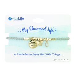 "My Charmed Life" Butterfly Charm Crystal Bracelet-6pcs