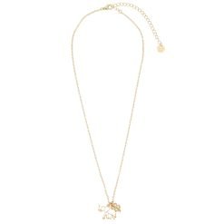 "Lucky" Elephant & Clover 16" Necklace-6pcs