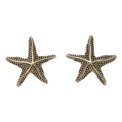 Antiqued Starfish Statement Stud Earrings-6pcs