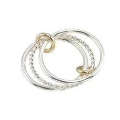 Mixed Metal Triple Band Ring-12pcs