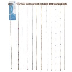 Assorted Fashion Crystal & Pearl Hair Clip-In Extensions~20"-12pcs