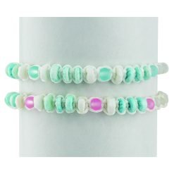 Mixed Shell Chip & Frosted Bead Anklet-12pcs