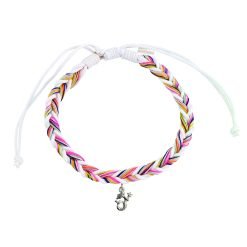 Linen & Nylon Fishtail Mermaid Charm Bracelet-12pcs