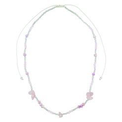 Stone Chip Crystal Seedbead Adjustable Necklace-12pcs